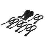 CORSAIR Elite Premium Type 4 Individueel Omhulde PSU-Kabelstarterset – Low-profile kabelkammen, drievoudige mesh paracord-omhulling, compatibel met Corsair Type 4 PSU's – Zwart