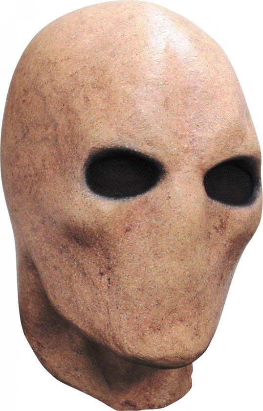 Ghoulish Productions Slenderman Mask - Beige Latex Halloween Mask for Adults