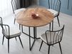 YARI Table à manger pliable ⌀ 100 cm pin atlantique