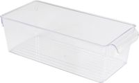 Urban Living Koelkast/keuken organizer mand/bak - transparant - kunststof - L32 x B15 x H10 cm