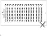 Bol Ventilation Grille Acier - Grille de Ventilation - Contrôle du Flux d'Air - Paroi Latérale Plafond - 14x6 Pouces Conduit - Blanc
