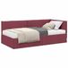 vidaXL Hoekbedframe met Matras 2-st Wijnrood 80 x 200 cm Fluweel