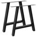 Bc-elec - HJJTS0015-B 2 pieds de table en acier noir 70x72cm