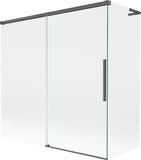 Mexen Rox L paroi de douche 2 pièces extensible 160 + 75 x 150 cm, transparent, gris canon brossé