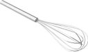 HENDI Piano garde – flexibel – dun handvat – 285 mm – roestvast staal
