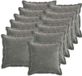 vidaXL - Taie d'oreiller - 12 pièces - Gris foncé - 40 x 40 cm - Tissu chenille