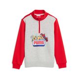 PUMA x TRANSFORMERS sweatshirt met halve rits en print voor Heren, Blauw, Maat 3-4Y