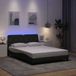 Maison Exclusive - Sommier avec éclairage LED, sans matelas, gris foncé, 140 x 200 cm, tissu