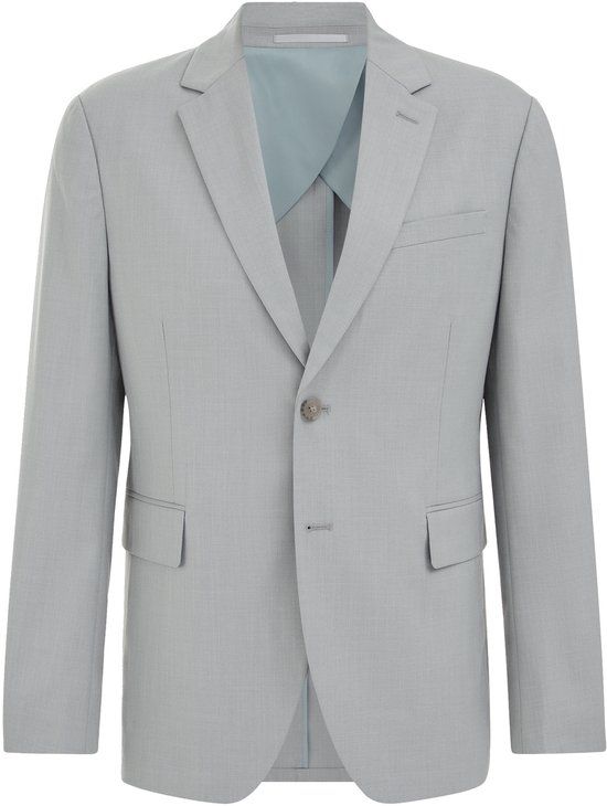 WE Fashion Heren slim fit gemêleerde blazer met stretch