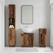 Maison Exclusive Ensemble de meubles de salle de bain exclusif, composé de 3 éléments, en bois de récupération, modèle EDE