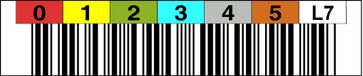 LTO Astar LTO 7 Label horizontale nummercirkel 000001-000099 Cijfercirkel: 000000-000099