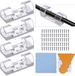 Unyqoos® Set van 70 zelfklevende transparante kabelhouders