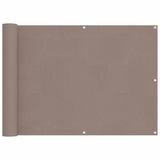 vidaXL Balkonscherm Taupe 75 x 200 cm Rechthoekig