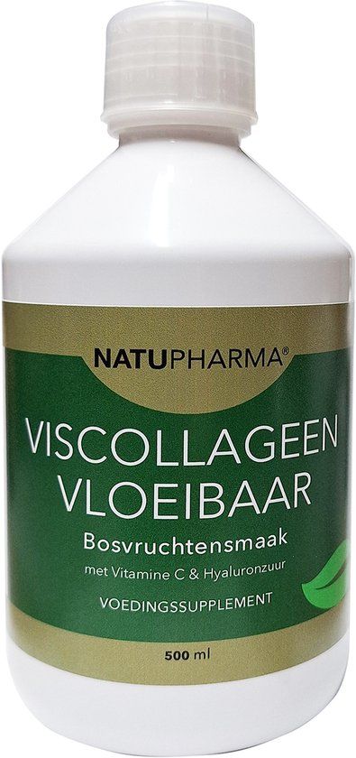 Natupharma Viscollageen vloeibaar met Vitamine C & Hyaluronzuur 500ml (bosvruchtensmaak)