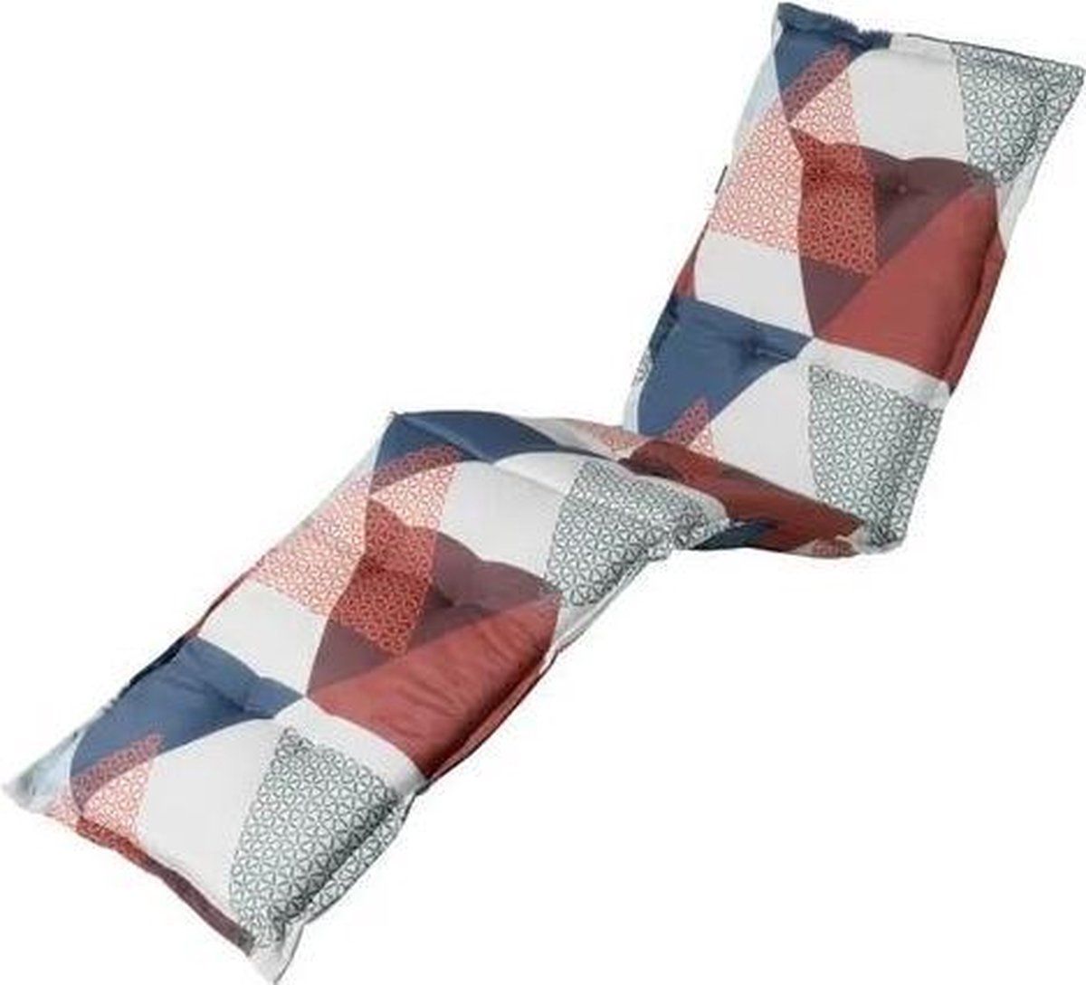 Madison ligbedkussen Triangle 200 x 65 cm katoen blauw