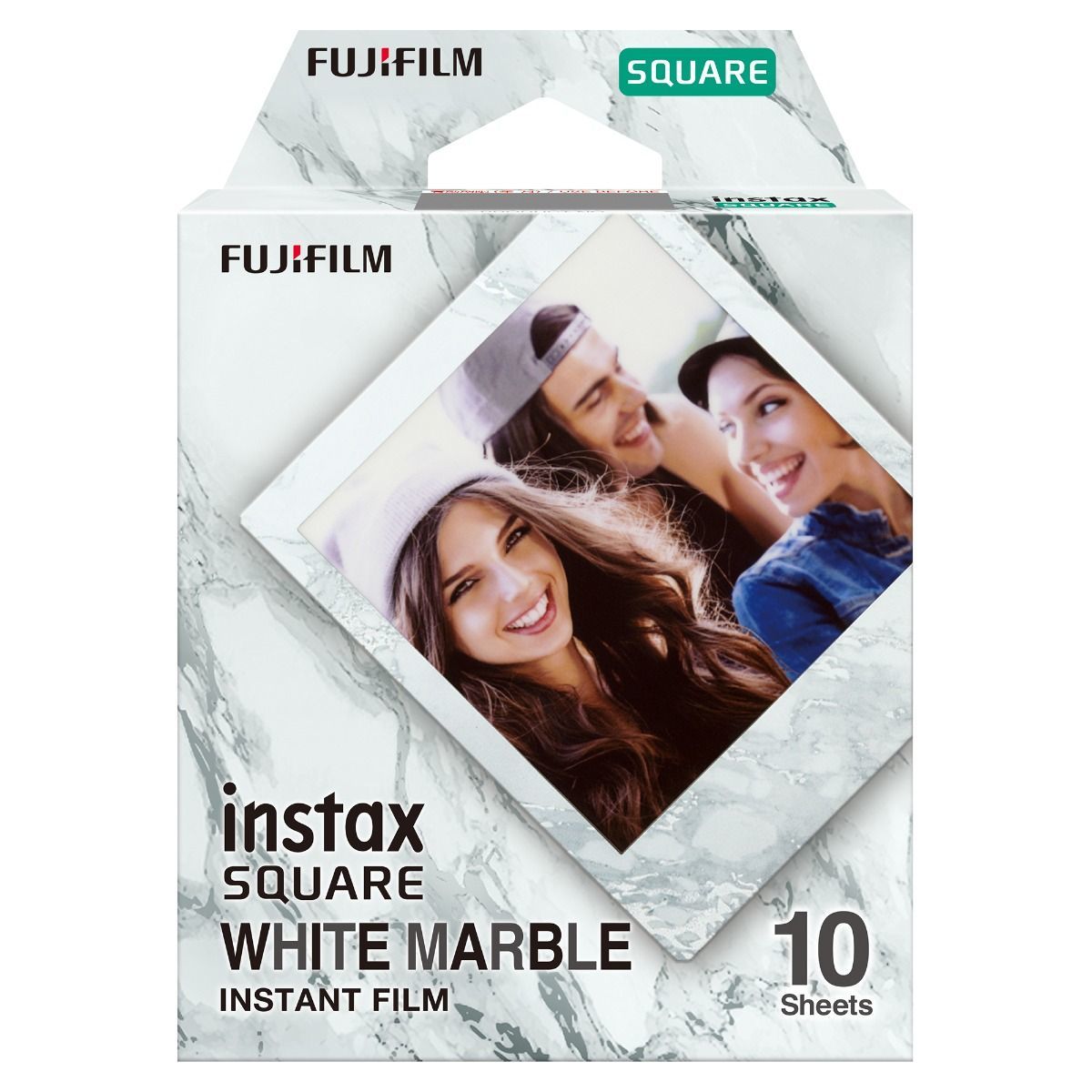 Fujifilm Instax Square Film - White Marble - 10 Exposures