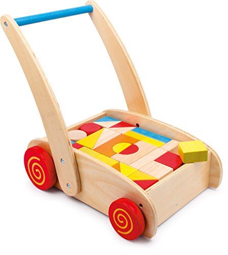 Small Foot Loopwagen Bouwblokken - Rood - Vanaf 12 Maanden