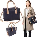 sarcia.eu Elegante damstas met ritssluiting, zwarte schoudertas + lange riem