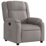 vidaXL Fauteuil verstelbaar stof taupe