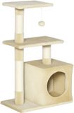 mh gmbh Poteau griffoir avec Sisal avec Jouet pour Chat en Peluche Douce - 30x50x81cm
