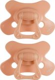 Difrax Fopspeen Natural - 6 tot 12 Maanden - Oranje - 2 Stuks