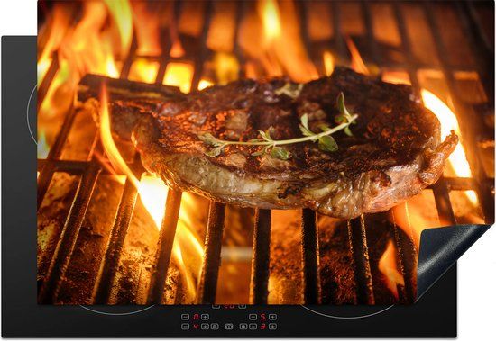 Merkloos KitchenYeah® Inductie beschermer 77x51 cm - Barbecue - Inductiebeschermer - Multicolor