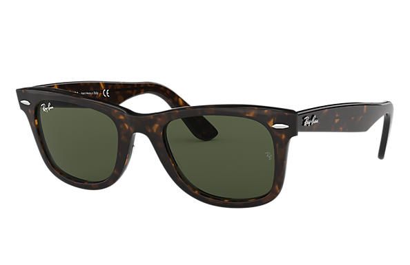 Ray-Ban ORIGINAL WAYFARER CLASSIC Zonnebril - Unisex - Vierkant - Schildpad - Groen - M/L
