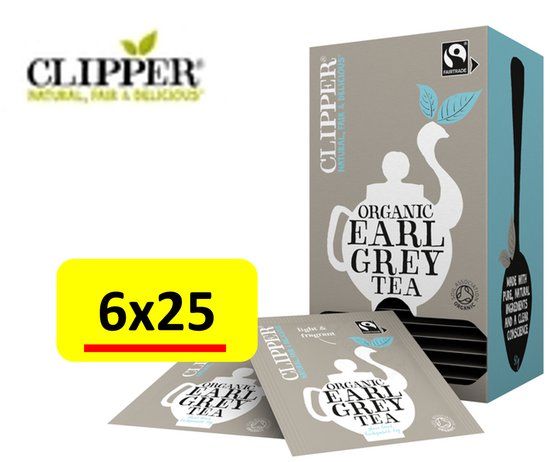 Clipper Earl Grey Thee | 6 x 25 zakjes