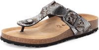 Tamaris - Dames - Muiltjes - Zwart - Synthetisch - Rubber - Teenslipper - Maat 37