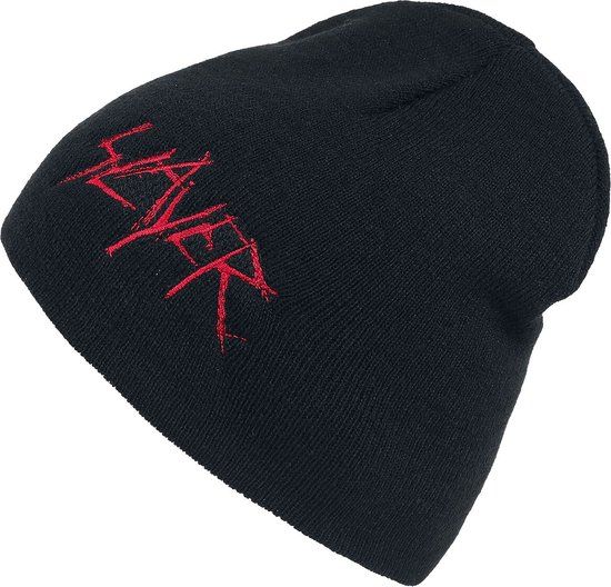 Slayer Scratched Logo Unisex Beanie - Zwart