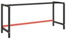 Werkbank met frame - Tafelconstructie - 180 x 57 x 79 cm - Inox - Zwart