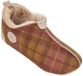 Vanuba Pantoufles Oxford Tartan - Daim - Laine de mouton - Marron - Taille 42