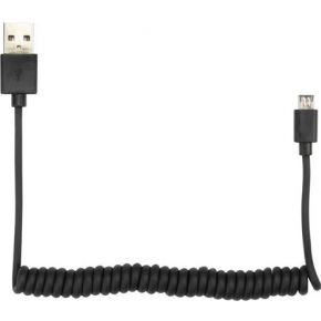 Velleman Spiraalkabel Usb 2.0 A Mannelijk Naar Micro-usb 5p Mannelijk - Zwart - 1.50ám