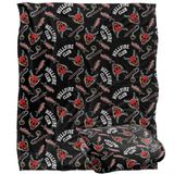 Stranger Things HELLFIRE CLUB PATROON Silky Touch superzachte plaid 152 x 127 cm