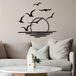 Stijlvol Asir - Decoratief metalen wandaccessoire - Zwart - 100% Metaal - 115 x 49 cm