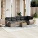 Maison Exclusive - Ensemble de meubles de jardin 8 pièces avec canapé et coussins, gris, en polyrotin
