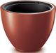 Prosperplast Plantenpot/bloempot Sevilla - buiten/binnen - kunststof - koper - D30 x H23 cm - met binnenpot