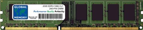 GLOBAL MEMORY 2GB DDR3 1066MHz PC3-8500 240-PIN DIMM GEHEUGEN RAM VOOR PC DESKTOPS/MOTHERBOARDS