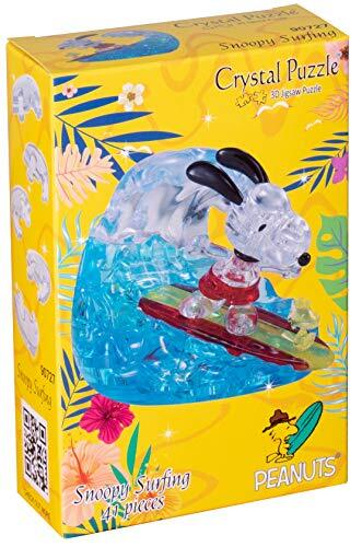 HCM Kinzel 59188 3D Crystal Puzzle Snoopy Surfing, meerkleurig