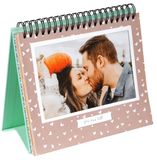 goldbuch 46 023 Fotolijst met 12 geïllustreerde passe-partouts voor 12 foto's van 10 x 15 cm om in te leggen, wissellijst 18 x 16,5 x 2,5 cm, vouwframe, tafelstandaard, meerkleurig