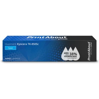 PrintAbout Huismerk TK-8505c Cyaan Toner | Compatibel met Kyocera TASKalfa 4550ci / 4551ci / 5550ci / 5551ci