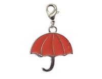 INNSPIRO NICE CHARMS metalen hanger paraplu rood met karabijnhaak 24x25mm 25u, 9x18mm.