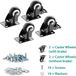 Merkloos Heavy Duty Castors - Roulettes pivotantes pour charges lourdes / Roulettes de chariot pour meubles, set of 4