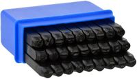 GEKO Jeu de tampons de lettres - 5 mm - 27 pièces - Acier au carbone