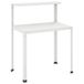 vidaXL Table de jardin 80 x 50 x 104 cm Acier thermolaqué Blanc