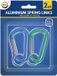 DID crochet mousqueton aluminium - set de 2x pièces - 7,5 cm