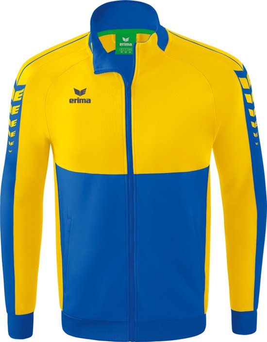 Erima Six Wings Worker Jack Heren - New Royal / Geel - Maat 3XL