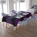 Bonamaison Tafelkleed, Anti-Mold, Sneldrogend, Waterdicht, 100% Polyester Tafellaken, Paars, zwart, 140 x 200 Cm - Ontworpen en Vervaardigd in Turkije