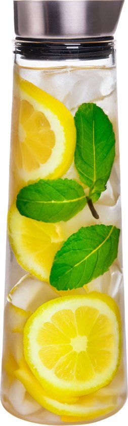 Krumble Karaf van glas - Waterkan - Met deksel - 1,5 liter