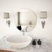 vidaXL Wandspiegel rond 50 cm glas - Zilver